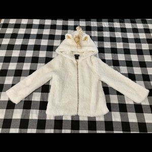 Girls Zunie Size 5/6 Unicorn Hooded Coat